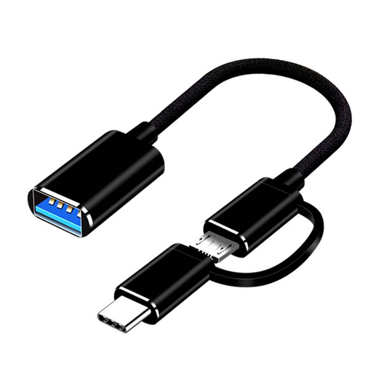 Two in one OTG line Type-C-Micro