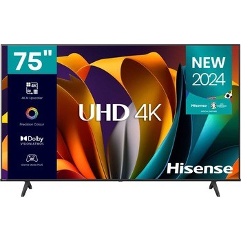 Hisense 75 – Inch 4K UHD Smart VIDAA TV 75A7K, With Dolby Vision HDR, DTS Virtual X, Bluetooth and Wi-Fi – Black